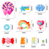 OSNIE 200 Pcs 3D Nail Charms Flatback Resin Slime Charms Mixed Gummy Bear Fake Candy Jelly Embellishments Nail Art Decoration Christmas Easter DIY Crafts for Scrapbooking Cell Phone Case Hair Clips