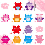 OSNIE 30 Pcs Owl Valentine’s Day Make a Face Stickers Ornament Craft Kits for Kids Make Your Own Sweets and Treats Valentine Cards Hanging Decoration Party Classroom Game Activities Handcraft Supplies