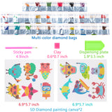 OSNIE 12Pcs Summer Beach 5D DIY Diamond Painting Kits for Kids Adult Beginners Under the Sea Ocean Animals Resin Rhinestone Diamond Mosaic Stickers Handmade Digital Paint by Numbers Art Craft Gift Set