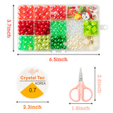OSNIE Christmas DIY Bead Jewelry Making Kit Santa Claus Snowman Penguin Christmas Trees Reindeer Stocking Snowflake Bell Charm Bead for Kids Bracelets Necklaces Xmas Craft Material Beading Kit 400Pcs+