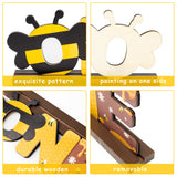 OSNIE Bumble Bee ONE Wooden Letter Sign Table Centerpieces Sweet Bee Party Decor for Baby Boys Girls Summer Honey Bee Theme 1st Birthday Milestone Baby Shower Cake Smash Photo Props for One Year Old