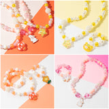 OSNIE Autumn DIY Bead Jewelry Making Kit for Kids Girls with Mushroom Honeybee Unicorn Ladybug Deer Bear Star Heart Pearl Charms Beads for Bracelets Rings Necklaces Creativity Beading Kits Art Craft, 400Pcs+