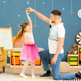 OSNIE 8Pcs Ballet Tutu Skirts for Toddler Girls 2-3Layers Multicolor Princess Pretend Dress Up Accessories Princess Party Supplies Girl's Birthday Outfit Halloween Christmas Costume Photo Shoot Prop