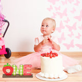 OSNIE Strawberry One Letter Sign Table Centerpieces Berry Sweet One Birthday Party Decorations for Baby Girls Summer Fruit Strawberry Theme 1st Birthday Milestone Baby Shower Cake Smash Photo Props