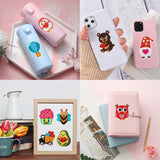 OSNIE 12Pcs Valentine’s Day 5D DIY Diamond Painting Kit for Kids Adult Beginners Resin Rhinestone DIY Handmade Paint by Numbers Mosaic Stickers Love Heart Diamond Art Party Favors Art Crafts Gifts Set