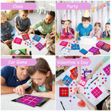 OSNIE 72Pcs Valentines Day Felt Tic Tac Toe Mini Board Game Heart Greeting Cards for Kids  Classic Indoor family Game Classroom Activity Exchange Gifts Prizes School Reward Birthday Party Favors Toys
