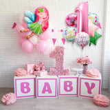 OSNIE Fairy Balloons Party Decorations for 1st Birthday, 8 Pcs Giant Fairy Star Round Shaped Number One Foil Mylar Helium Balloons, Fairy Princess Party Decorations Supplies Baby Shower for Baby Girls