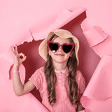 OSNIE Candy Color Acrylic Beads DIY Hippie Groovy Bead Jewelry Making Kit for Kids Girls with Peace Sign Flower Heart Star Charms for Bracelets Rings Necklaces Creativity Beading Kits Art Craft,550 Pcs+