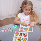 OSNIE 12Pcs Valentine’s Day 5D DIY Diamond Painting Kit for Kids Adult Beginners Resin Rhinestone DIY Handmade Paint by Numbers Mosaic Stickers Love Heart Diamond Art Party Favors Art Crafts Gifts Set