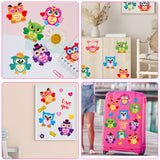 OSNIE 40 Sheets Valentine’s Day Make Your Own Owl Stickers Sheets Mix and Match DIY Make a Face Stickers Valentines Party Favors Supplies Art Craft for Kids School Classroom Party Games Activities