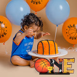 OSNIE Basketball One Letter Sign Wooden Table Centerpieces First 1st Birthday Party Decorations for Baby Boys Girls One Year Old Sports Theme 1st Birthday Milestone Baby Shower Cake Smash Photo Props