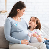 OSNIE 48 Pcs Burnouts or Bows Gender Reveal Party Favors Set Include Blue and Pink Bracelets Rubber Wristbands Metal Badge Button Pins for Boys Girls Baby Shower Gender Reveal Party Supplies