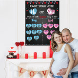 OSNIE Little Sweetheart Gender Reveal Party Games Cast Your Vote Poster with Team Boy Team Girl Stickers for He Or She Valentines Day What Will Our Little Sweetheart Be Baby Shower Decorations Supplies