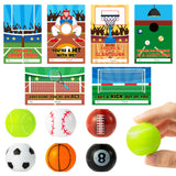 OSNIE 24Pcs Valentine's Day Fidget Spinner with Gift Cards - Mini Tennis Basketball Football Spherical Fidget Spinners Sport Toy Set Party Favors for Kids Gifts Exchange Goodie Bag Stocking Stuffers
