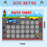 OSNIE Racing Car Potty Training Chart for Toddlers Boys - Potty Reward Chart with Stickers for Kids Race Car Blank Toilet Training Step Instructions Poster Behavior Chart on Wall for Bathroom Home