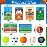 OSNIE 24Pcs Valentine's Day Fidget Spinner with Gift Cards - Mini Tennis Basketball Football Spherical Fidget Spinners Sport Toy Set Party Favors for Kids Gifts Exchange Goodie Bag Stocking Stuffers