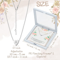 OSNIE Flower Girl Alphabet Heart Pendant Necklace - 18K Silver Plated Tiny Capital Initial Letter Engraved Choker Wedding Day Thank You for Being My Flower Girl Proposal Dainty Jewelry Gift from Bride