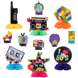 OSNIE 12Pcs 1980s Honeycomb Centerpieces Table Topper Hip Hop Party Decorations and Supplies 80's Retro Table Decor 1980s Party Favors Photo Booth Props for 80’s Themed Nostalgic Party Hip Hop Party