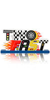 OSNIE Two Fast Wooden Table Centerpieces Let’s Go Racing Party Decoration Race Car Checkered Theme 2nd Birthday Milestone Baby Shower Table Topper Cake Smash Photo Props for Boys Two Year Old Birthday