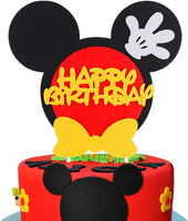 OSNIE Mickey Birthday Cake Topper, Mickey Birthday Party Supplies Inspired Cake Decoration for Mickey Themed Birthday Party Favors Baby Boys and Girls