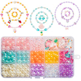 OSNIE Summer DIY Bead Jewelry Making Kit for Kids Girls with Watermelon Pineapple Ice Cream Strawberry Peach Cherry Y2K Beads and Charms for Bracelets Rings Necklaces Creativity Art Crafts, 400Pcs+