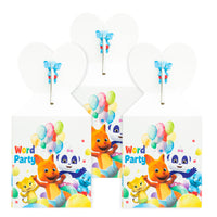 OSNIE 18 Packs Word Party Candy Treat Boxes for Cookies Snack Party Favors, Recyclable Paper Cardboard Candy Container Gifts Boxes, Word Party Decorations Supplies for Baby Shower Kids Birthday Party