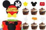 OSNIE 25Pcs Mickey Birthday Cake Toppers, Mickey Birthday Party Supplies Inspired Cake Decoration for Mickey Themed Birthday Party Favors for Toddlers Baby Boys and Girls
