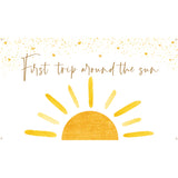 OSNIE Boho Sun First Trip Around the Sun First Birthday Photography Backdrop Banner Muted Sunrise Wall Hanging Decor Sun Theme 1st Birthday Party Photo Background Decoration Supplies for Boys Girls