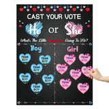 OSNIE Little Sweetheart Gender Reveal Party Games Cast Your Vote Poster with Team Boy Team Girl Stickers for He Or She Valentines Day What Will Our Little Sweetheart Be Baby Shower Decorations Supplies