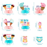 OSNIE 12Pcs Ice Cream Gender Reveal Honeycomb Centerpieces Table Topper Blue and Pink What is the Scoop Party Decorations Supplies for He or She Boy or Girl Baby Shower Pregnancy Announcements Decor