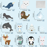 OSNIE 78Pcs Polar Animals Cutouts Winter Bulletin Board Decor Arctic Animals Polar Bear Snowy Owl Reindeer Cutting Paper Home Preschool Classroom Decoration Educational Cut-Outs for Kids Toddlers