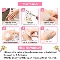 OSNIE 18 Sheets of Unicorn Luminous Temporary Tattoos for Kids, Glow In the Dark Cartoon Unicorn Animal Tattoos, Non-Duplicate Waterproof Fake Tattoo Stickers for Glow Party Favors Goodie Bag Fillers