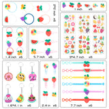 OSNIE 48Pcs Fruit Themed Party Favors Summer Tutti Frutti Party Supplies Birthday Party Toys Assortment Goodie Bag Stuffers Carnival Prizes Pinata Fillers Treasure Box Toy School Reward Gifts for Kids