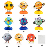 OSNIE 9Pcs Solar System Theme Honeycomb Centerpieces Table Topper Outer Space Party Supplies Cardboard Cutouts Table Decorations Planets Galaxy Photo Booth Props for Kids Birthday Party Baby Shower