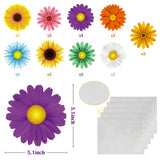 OSNIE 45Pcs Spring Summer Sun Flower Cutouts, Creative Springtime Flowers Wall Decals Bulletin Board Set, Gerbera Daisy Wall Décor for Classroom School Birthday Party Baby Shower, 5.1 x 5.1 Inch