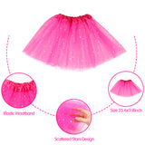 OSNIE 8Pcs Ballet Tutu Skirts for Toddler Girls 2-3Layers Multicolor Princess Pretend Dress Up Accessories Princess Party Supplies Girl's Birthday Outfit Halloween Christmas Costume Photo Shoot Prop