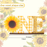 OSNIE Sunflower One Letter Sign Wooden Table Centerpiece for Baby Girls Summer Yellow Sunflower First Birthday Party Decoration Supplies for One Year Old Milestone Baby Shower Cake Smash Photo Prop