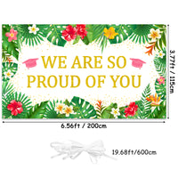 OSNIE We Are So Proud of You Congrats Graduation Party Backdrop Tropical Aloha 2023 GRAD Photography Summer Hawaiian Background Banner for College Prom Graduation Party Decoration Supplies Photo Props