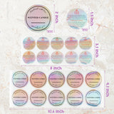 OSNIE 400Pcs Candle Stickers Waterproof Wax Melting Candle Warning Scented Holographic Laser Safety Label Sticker for Candle Making Supplies Candle Tins Soy Wax Candle Container Candle Boxes Packaging