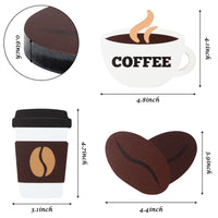 OSNIE 3 Pieces Coffee Tiered Tray Decorations Freestanding Wooden Table Centerpiece Double-Sided Printing Shelf Sitter Signs for Farmhouse Kitchen Coffee Bar Coffee Station Accessories Mug Life Décor