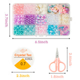 OSNIE Mermaid DIY Bead Jewelry Making Kit for Kids Girls with Jellyfish Shark Heart Starfish Shell Sailboat Pearl Charms Beads for Bracelets Rings Necklaces Creativity Beading Kits Art Craft, 400Pcs+