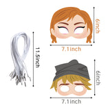 OSNIE 20 Pcs Ice Snow Theme Masks Set Princess Snow Queen Dress Up Costume Masks Cosplay Pretend Play Accessory Masks Photo Booth Props Winter Ice Birthday Party Supplies for Kids Girls …