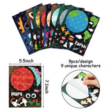 OSNIE 45Pcs Make Your Own Planet Holographic Stickers Games 9 Planets Shiny Solar System Birthday Party Favors Outer Space Make a Face Stickers Mix and Match DIY Art Craft Gifts for Kids School Class