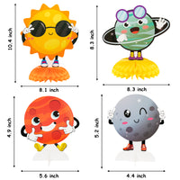 OSNIE 9Pcs Solar System Theme Honeycomb Centerpieces Table Topper Outer Space Party Supplies Cardboard Cutouts Table Decorations Planets Galaxy Photo Booth Props for Kids Birthday Party Baby Shower