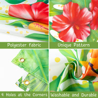 OSNIE Tropical Aloha Graduation Party Backdrop Summer Hawaiian Luau Congrats Grad Class of 2022 Bachelor Cap Photography Background Banner College Prom Graduation Party Decoration Supplies Photo Props