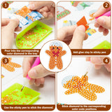 OSNIE 12Pcs Christmas 5D DIY Diamond Painting Kit for Kids Adults Beginners Santa Claus Christmas Tree Gingerbread Snowman Penguin Reindeer Gnome Mosaic Stickers Paint by Numbers Art Craft Gift Set