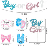 OSNIE 42 Packs of Gender Reveal Party Decorations Kit Blue and Pink Hanging Swirls Boy or Girl Banner Cake Topper Centerpieces Sticks for Baby Shower Team Boy Team Girl Gender Reveal Party Supplies