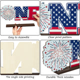 OSNIE Independence Day Little Firecracker ONE Letter Sign Wooden Table Centerpieces for Baby Boys Girls 4th of July First Birthday Party Decorations Supplies for Milestone Baby Shower Cake Smash Props