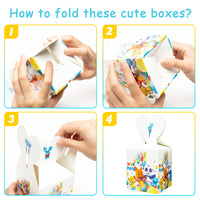 OSNIE 18 Packs Word Party Candy Treat Boxes for Cookies Snack Party Favors, Recyclable Paper Cardboard Candy Container Gifts Boxes, Word Party Decorations Supplies for Baby Shower Kids Birthday Party