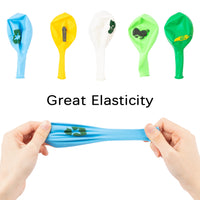 OSNIE 50Pcs Garbage Truck Balloons 12Inch Assorted Color Recycling Latex Balloons Bouquet with Ribbons Garbage Truck Themed Party Decorations for Birthday Party Environmental Activity Green Initiatives